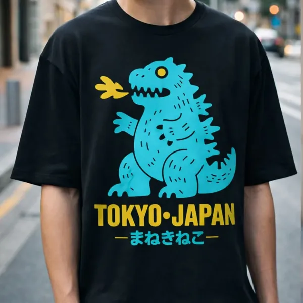 DTF-Druck T-Shirt Godzilla – T-Shirt bedrucken Nürnberg